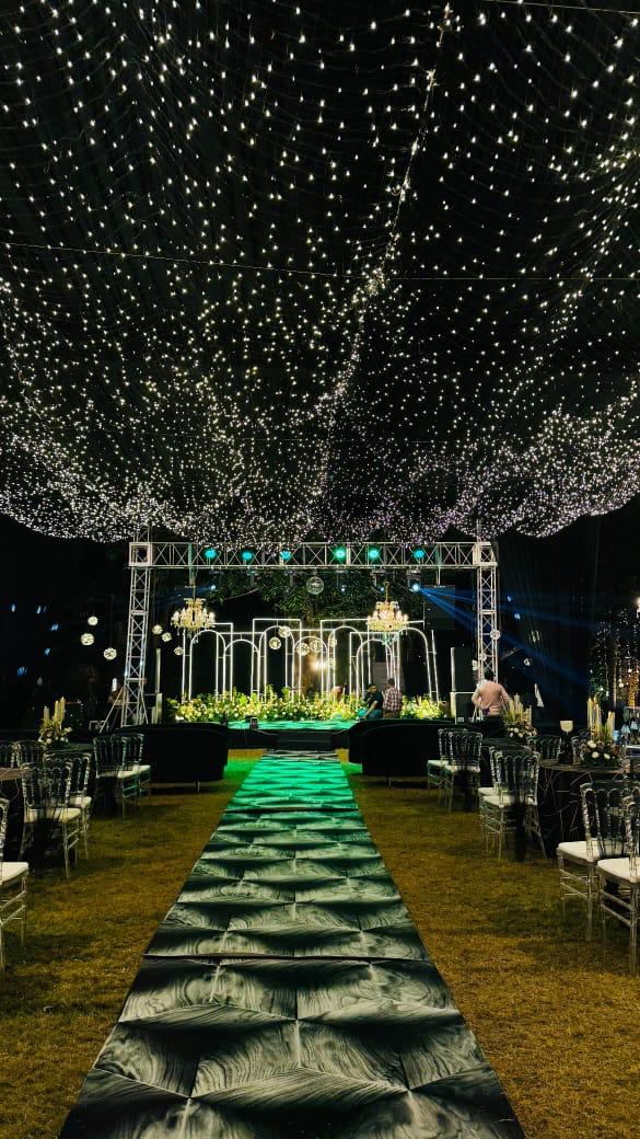 Destination wedding in Nainital - lakeside floral mandap